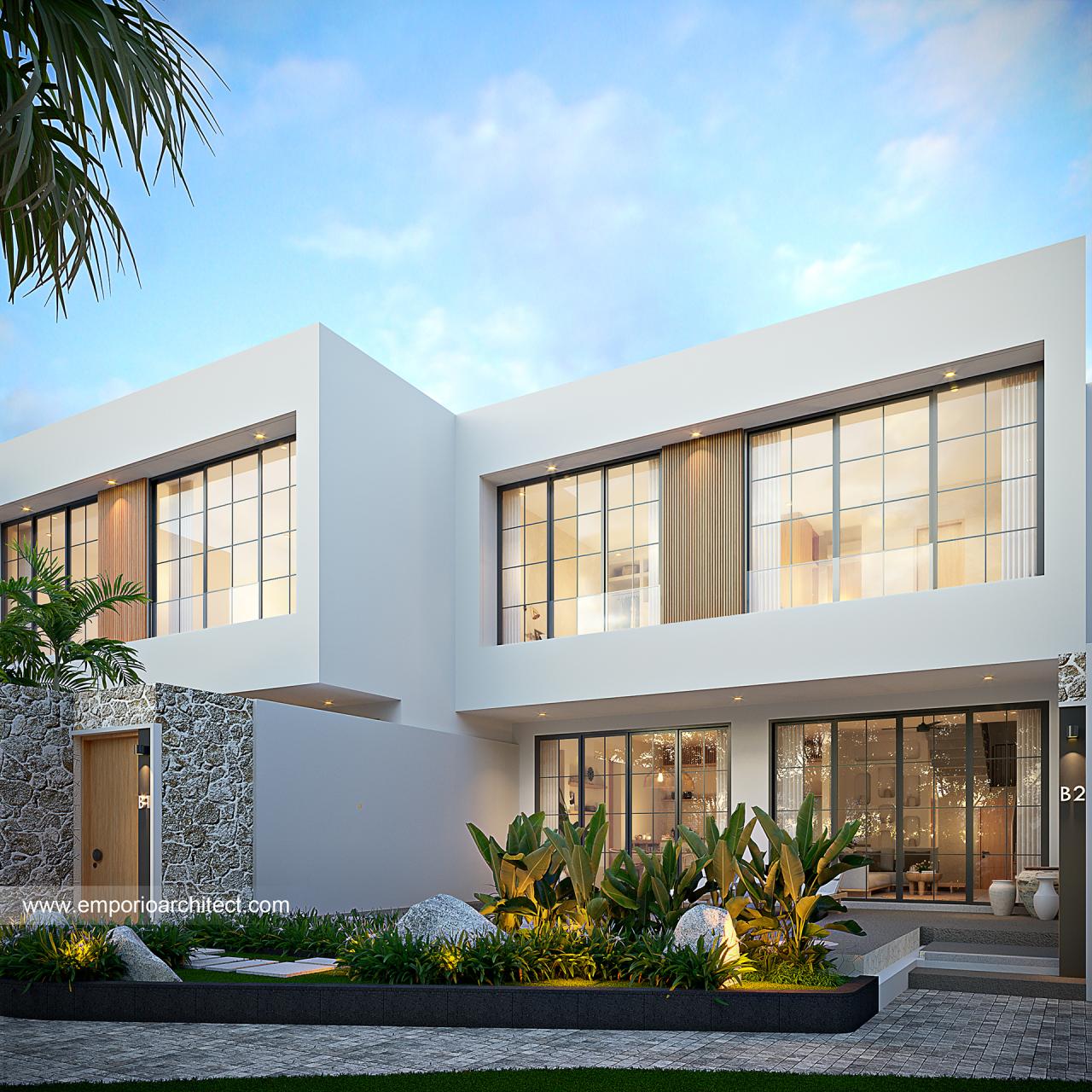 Desain Mango Villa Modern 2 Lantai Ibu MD 1587 Type B Di Badung, Bali