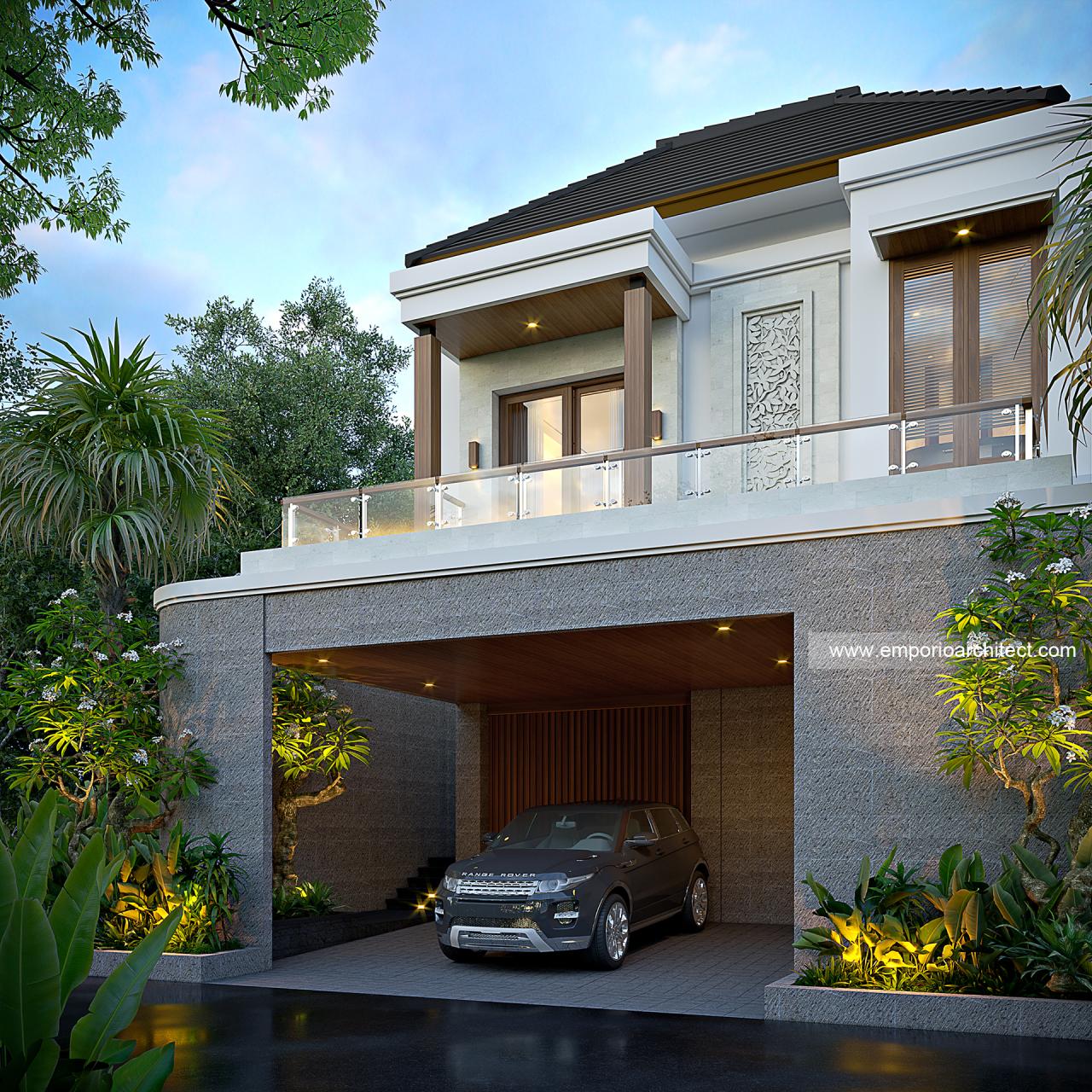 Desain Tampak Depan 3 Villa Style Villa Bali 2 Lantai Ibu VRC Di Bali