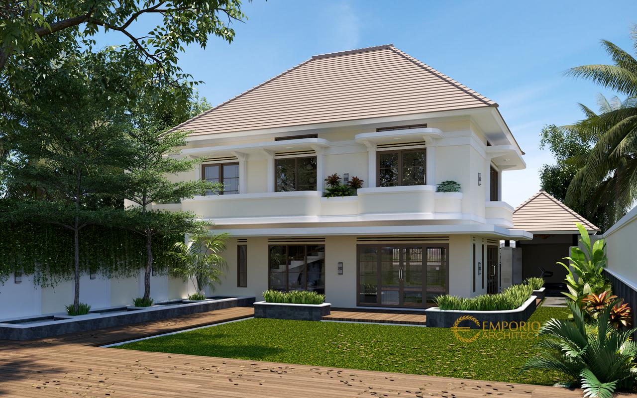 Desain Tampak Depan 2 Rumah Classic Bandoeng Tempoe Doeloe 2 Lantai