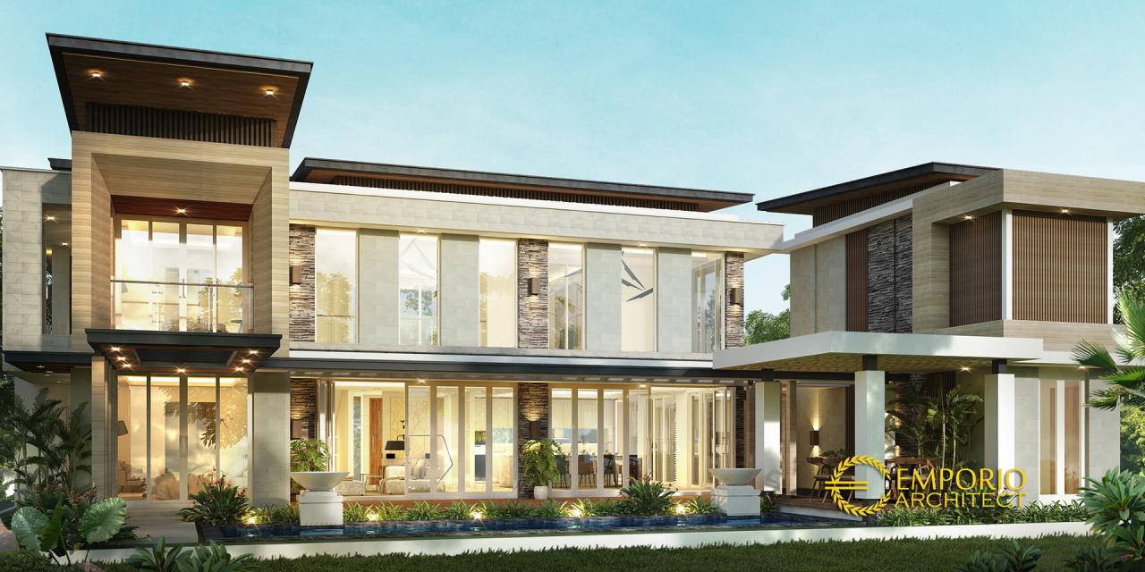 Desain Rumah Modern 2 Lantai Bapak Wijaya di Bogor