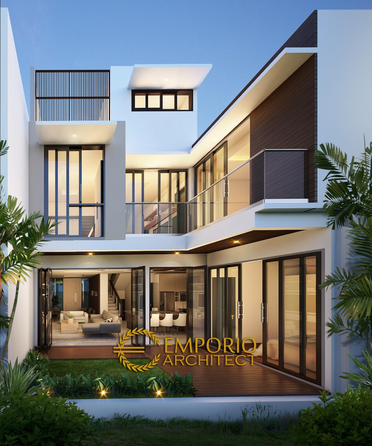 Desain Rumah  Modern 3 Lantai Bapak Riyanto di Bogor