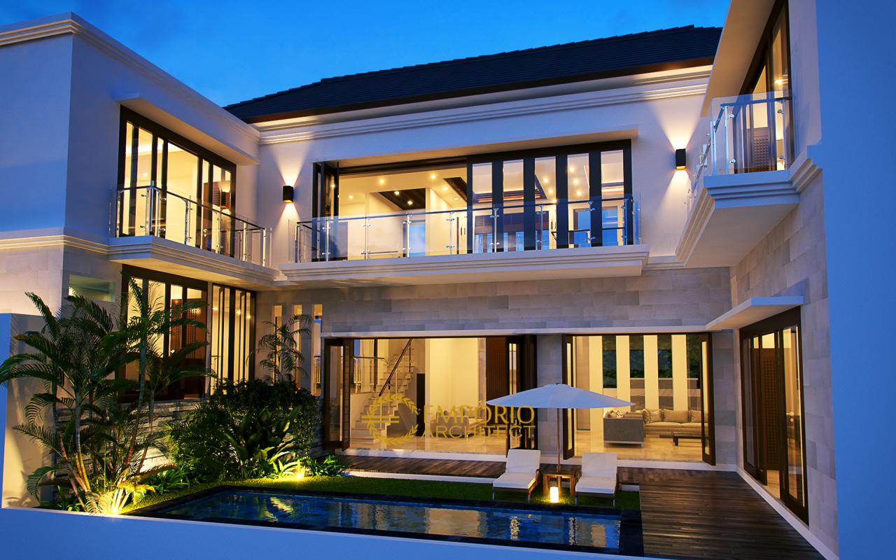 Mrs. Dewi Ariyanti Villa Bali House 2 Floors Design - Pamulang, Banten ...