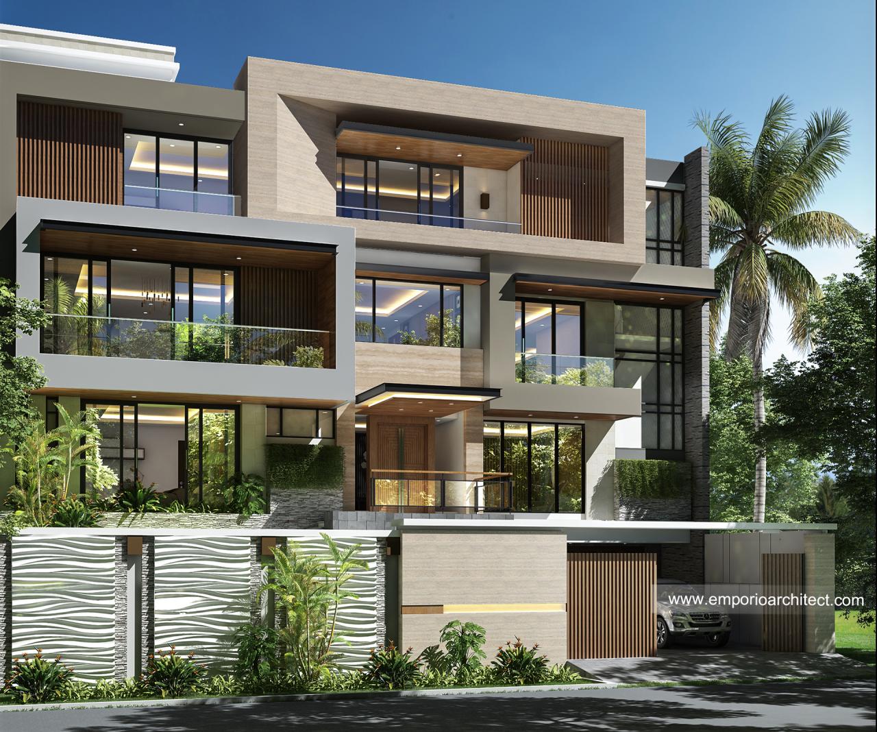 Mrs. Suwaty Modern House 4 Floors Design - Jakarta