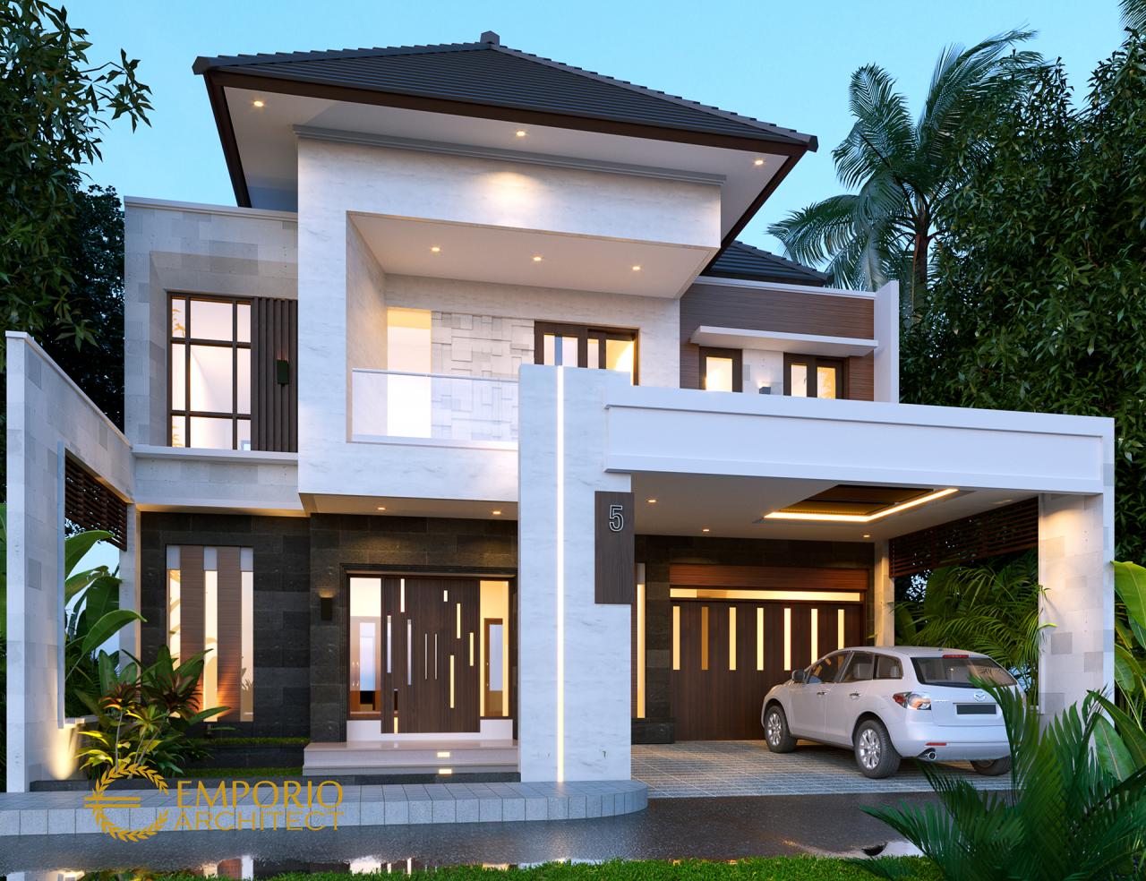 Desain Rumah Modern 2 Lantai Bapak Deni Karawang Jawa Barat