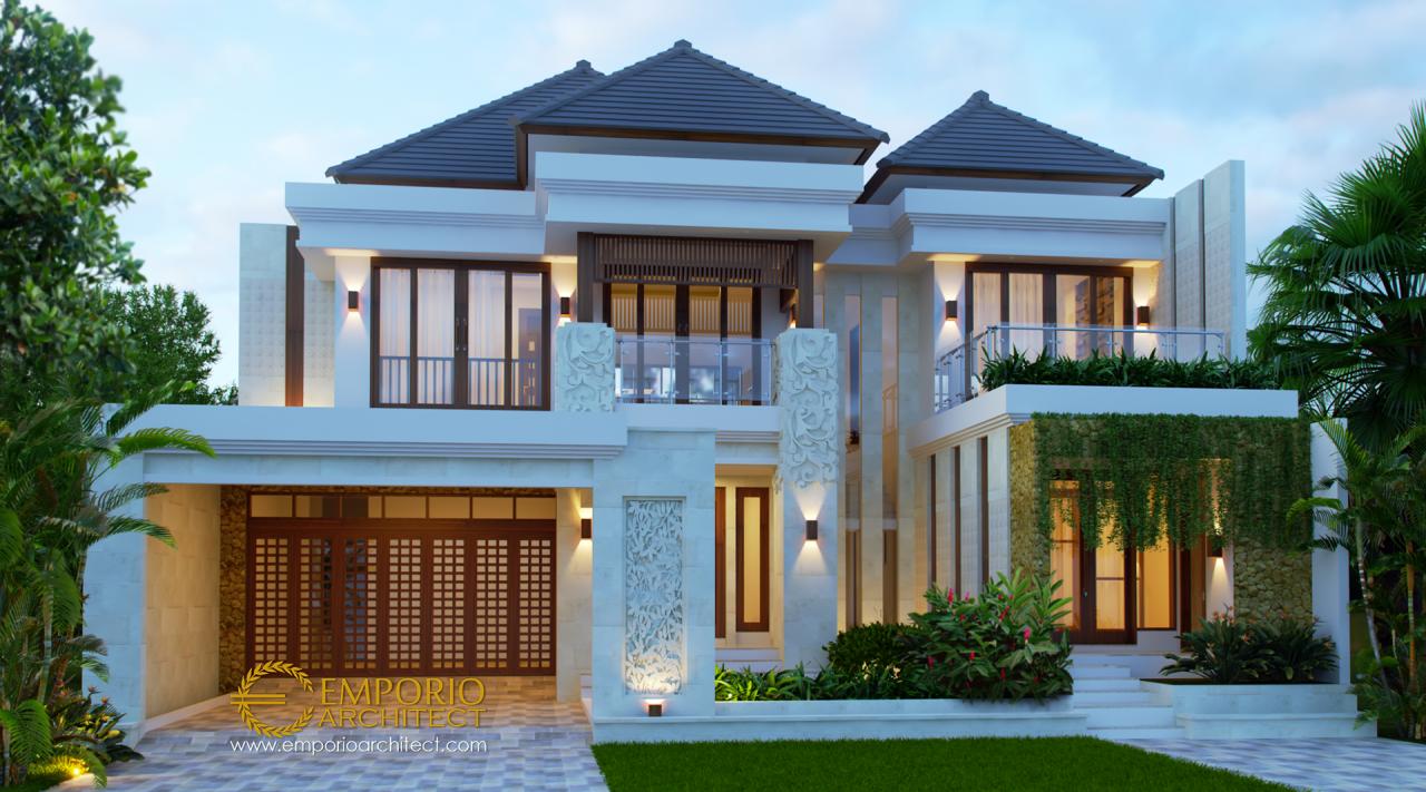 Desain Rumah Villa Bali 2 Lantai Bapak Sigit di Madiun, Jawa Timur