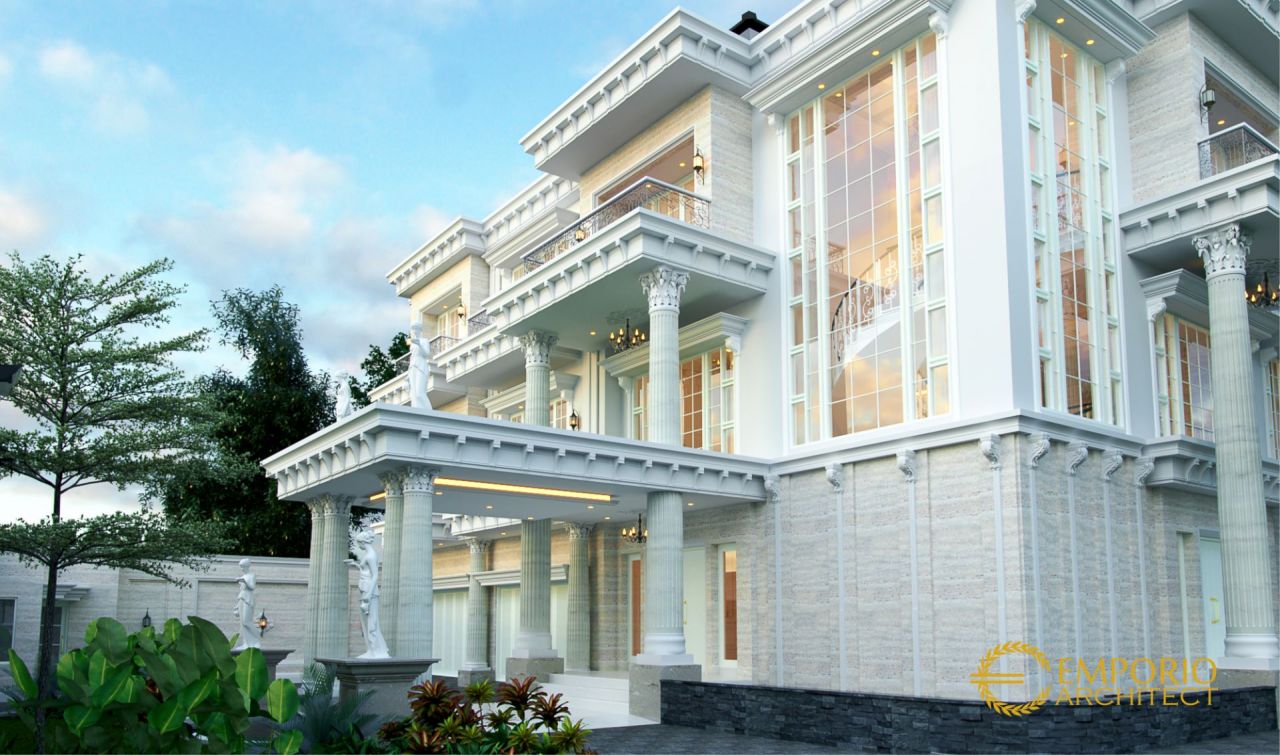  Desain Rumah Classic  3 Lantai Bapak Yasir di Makassar 