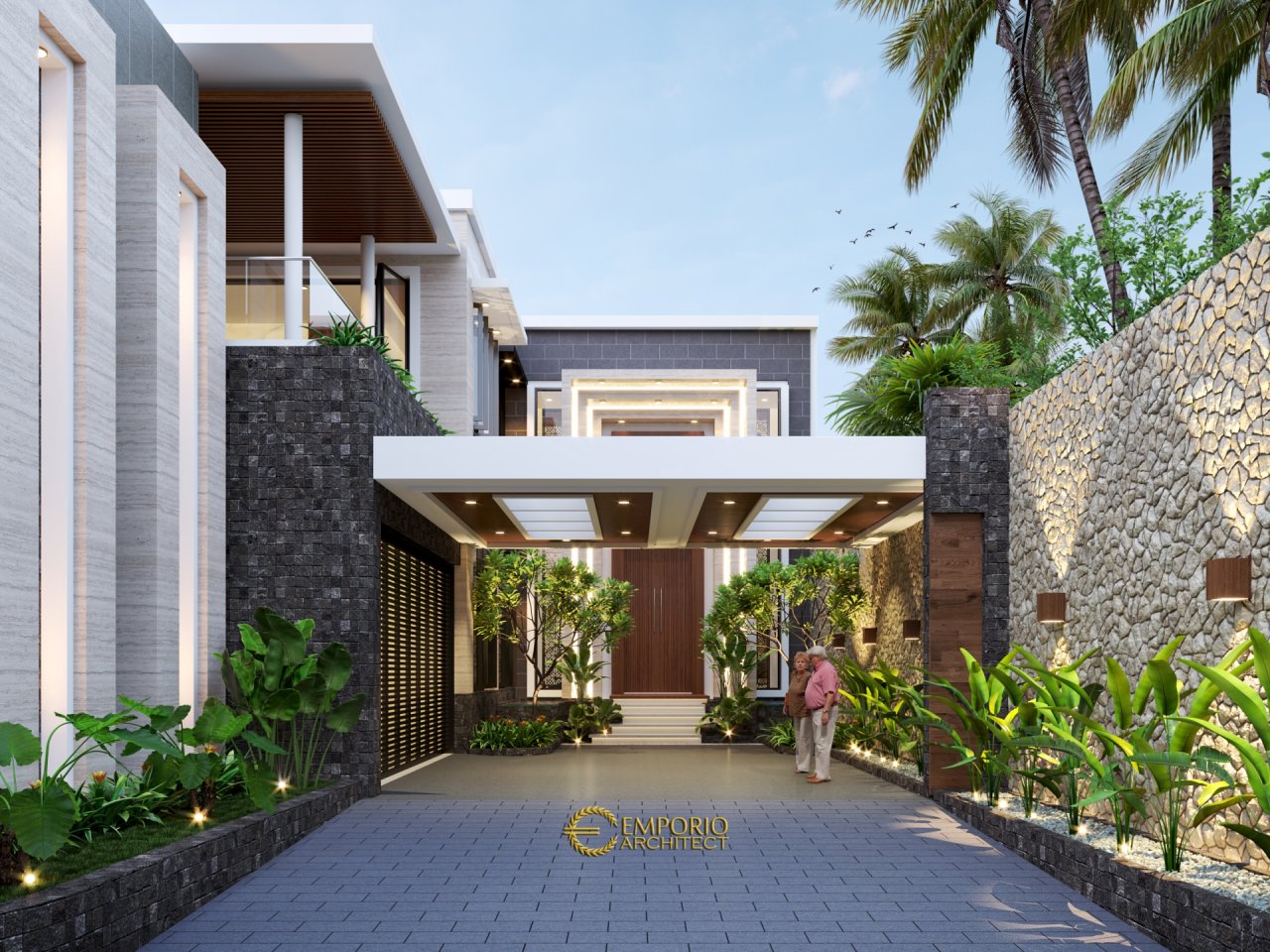 Desain Villa dan Ruko Modern 2 Lantai Bapak Yan di Pecatu  