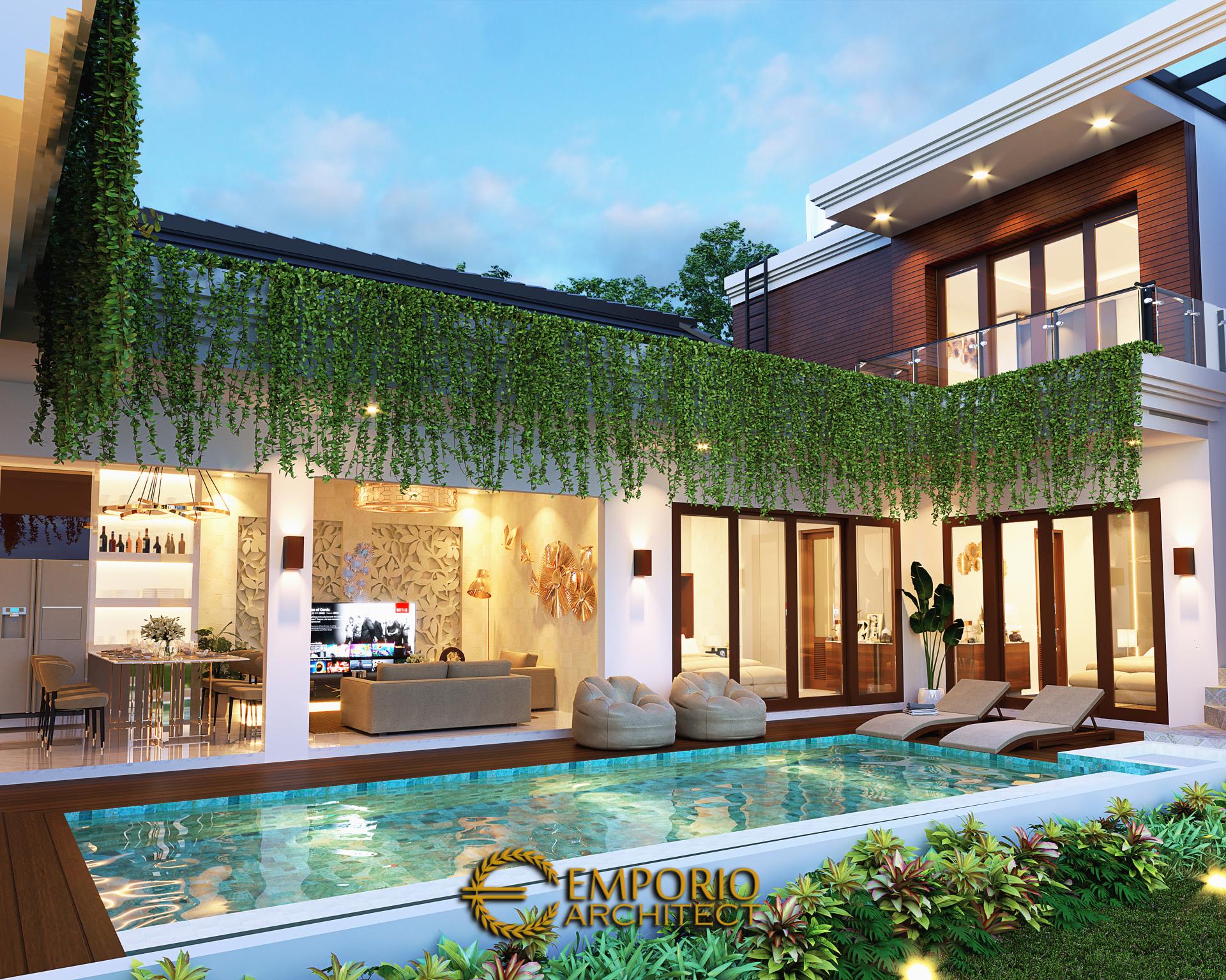 Desain Rumah Villa Bali 2 Lantai Bapak Gilbert di Bali