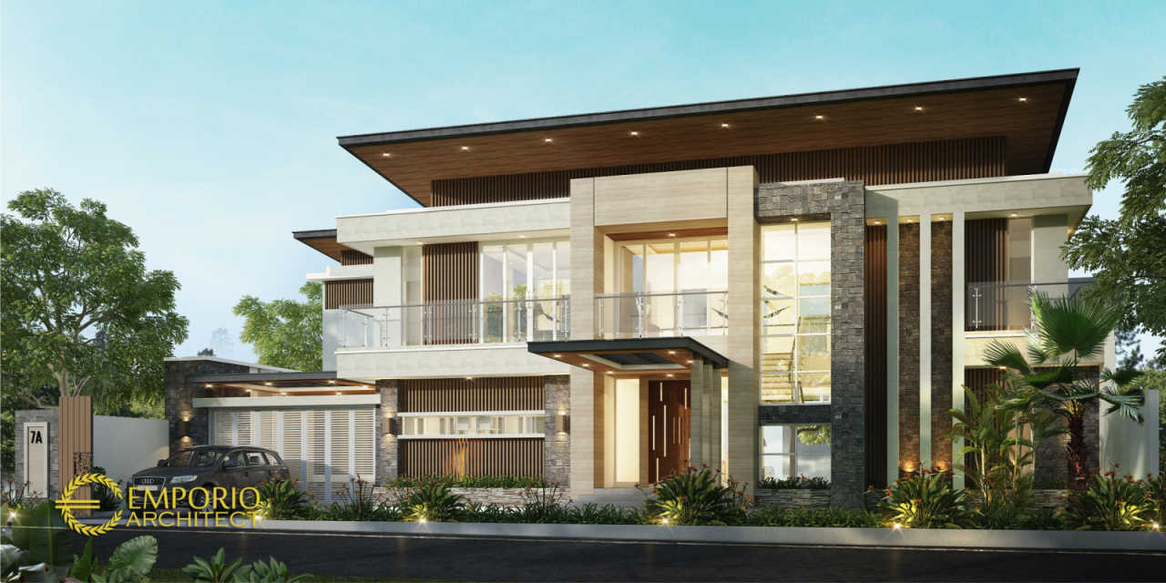 Desain Rumah Modern 2 Lantai Bapak Wijaya Di Bogor