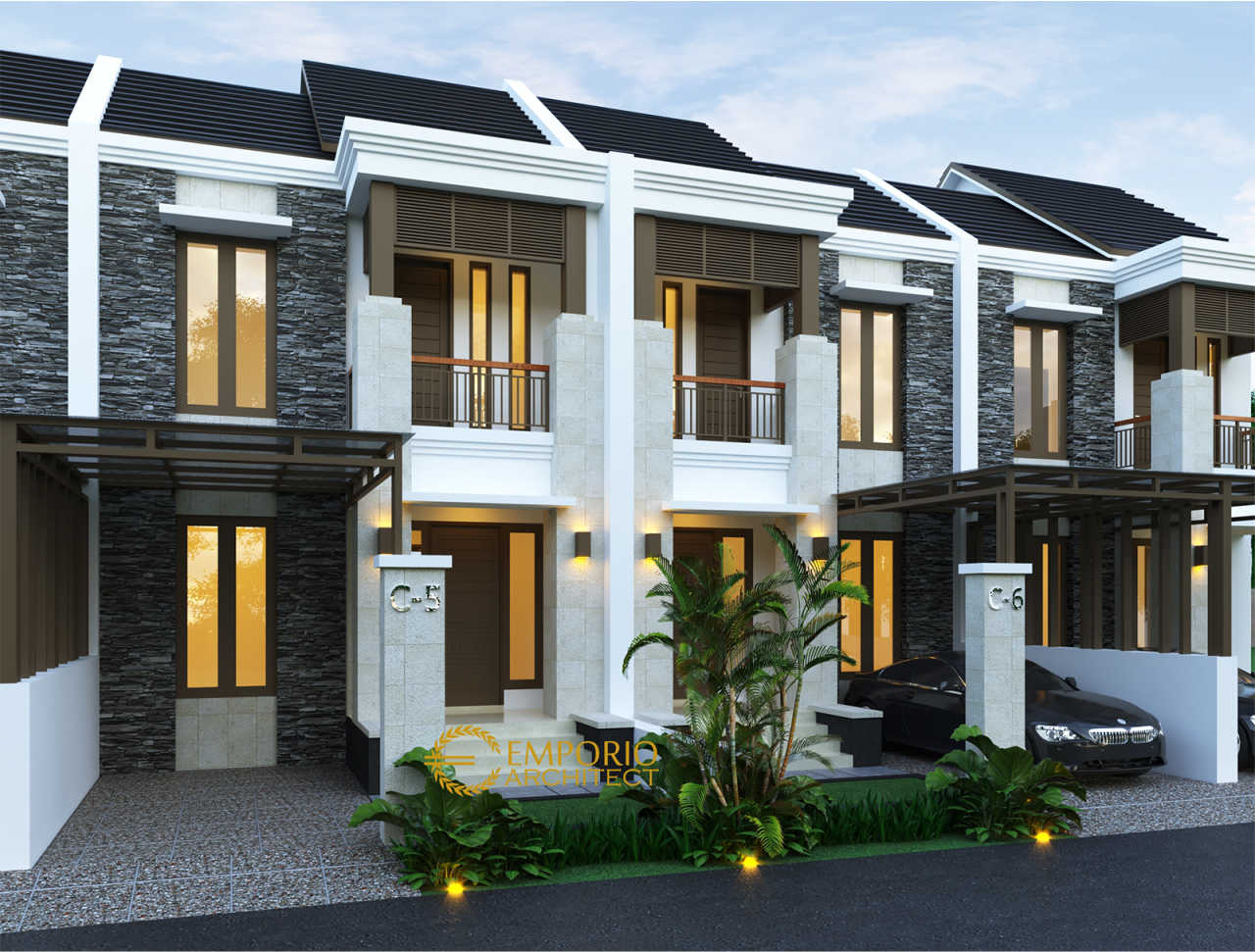  Desain  Perumahan Villa Bali 2 Lantai Pakansari di Bogor 