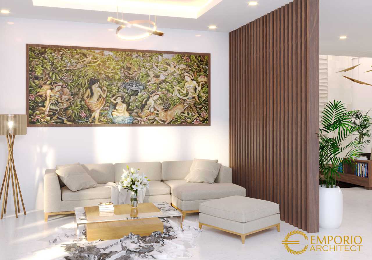 Adanya artwork dengan vibe khas villa Bali