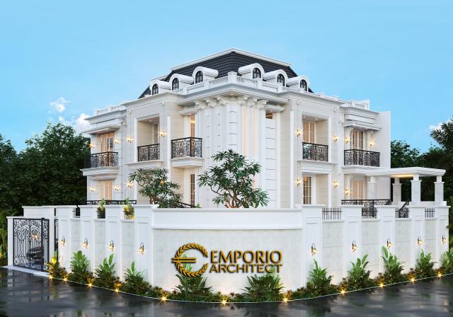 Gambar 2 Desain Rumah Classic Modern 3.5 Lantai Ibu L di  Banjarmasin, Kalimantan Selatan