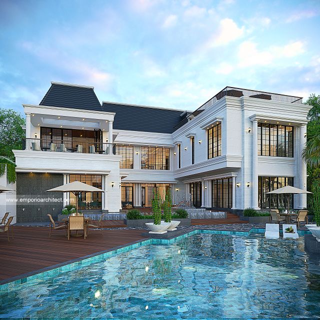 Gambar 1 Desain Grand Marina Club House Klasik 3 Lantai Bapak AD 1699 di  Makassar