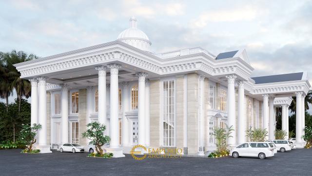 Desain Eksterior Convention Hall Classic 2 Lantai Bapak Yudi di Jambi