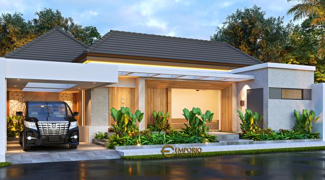 Desain Guest House Modern 1 Lantai Bapak Glein di Halmahera, Maluku Utara - Tampak Depan