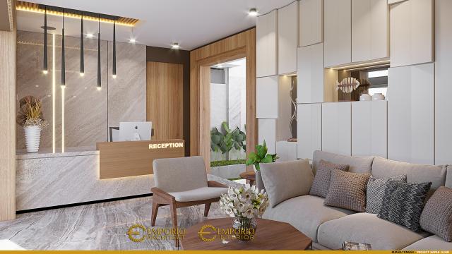 Desain Ruang Tunggu Guest House Modern 1 Lantai Bapak Glein di Halmahera, Maluku Utara