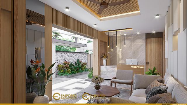 Desain Ruang Tunggu Guest House Modern 1 Lantai Bapak Glein di Halmahera, Maluku Utara