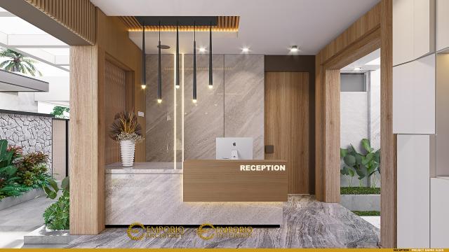 Desain Reception Guest House Modern 1 Lantai Bapak Glein di Halmahera, Maluku Utara