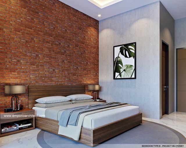 Desain Kamar Tidur Type B Hotel dan Kafe Modern 4 Lantai Ibu PKY di Madiun, Jawa Timur