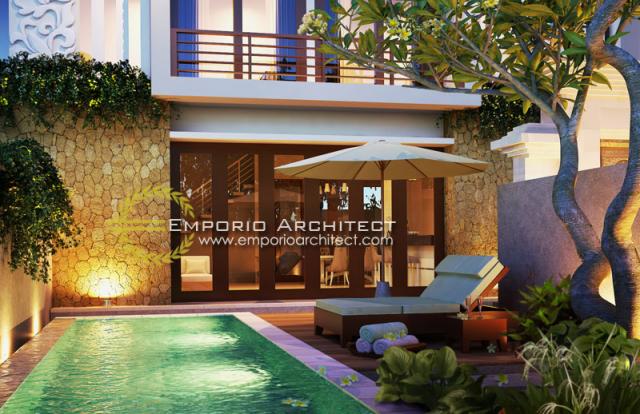 Desain Kampoeng Villas Style Villa Bali 2 Lantai di Kerobokan, Bali