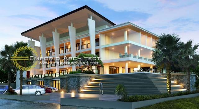 Desain Exterior 2 Kampus Modern 4 Lantai Primakara School di Bali