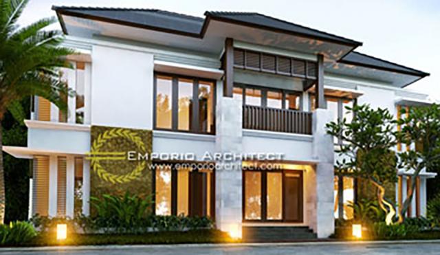 Gambar 1 Desain Kantor Style Villa Bali 2 Lantai Bapak Anton di  Solo