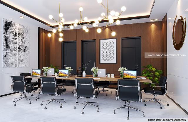 Desain Ruang Staff Kantor dan Mes Karyawan Modern 2.5 Lantai Bapak DDN di Karawang, Bekasi