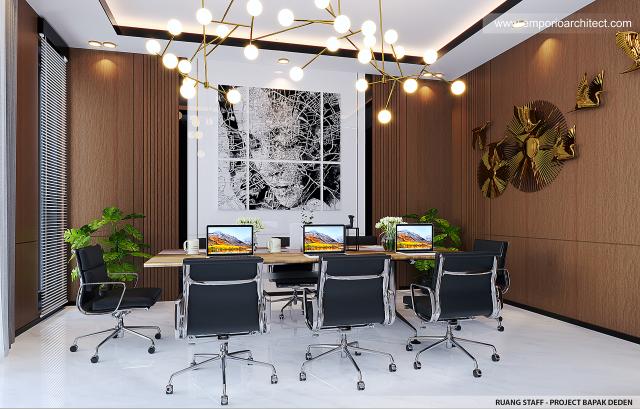 Desain Ruang Staff Kantor dan Mes Karyawan Modern 2.5 Lantai Bapak DDN di Karawang, Bekasi