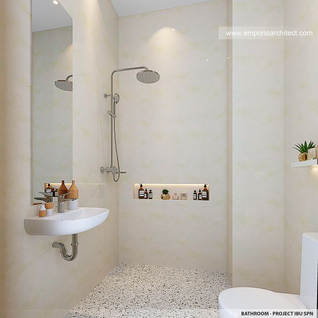 #bathroomdesign - Mrs. SPN 1877 Mediterranean Santorini Boarding House 3 Floors Design - Nusa Dua, Bali - Code 41072