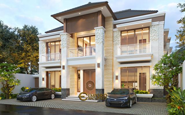 Desain Kost Villa Bali 2 Lantai Ibu Olive di Bali - Tampak Depan