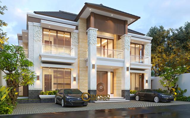 Desain Tampak Depan 2 Kost Villa Bali 2 Lantai Ibu Olive di Bali