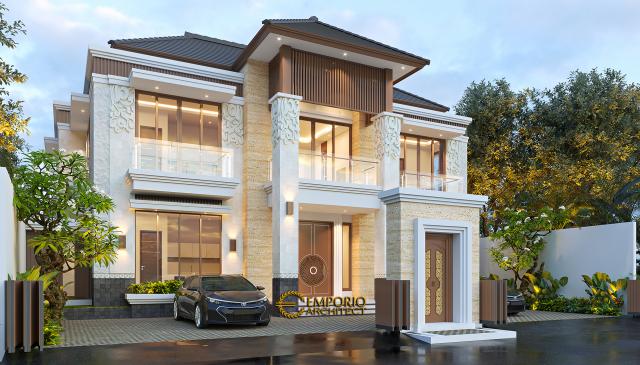 Desain Tampak Depan 3 Kost Villa Bali 2 Lantai Ibu Olive di Bali