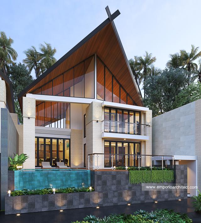 Desain Tampak Depan Villa B Lapaggalung Petta PajJawae Villa Bapak Andi Entong di Makassar, Sulawesi Selatan