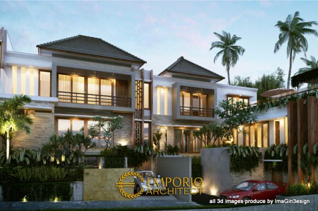 Desain Exterior 2 Magghali Residence Style Villa Bali 2 Lantai di Tabanan, Bali