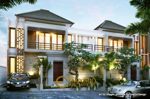 Desain Exterior 3 Magghali Residence Style Villa Bali 2 Lantai di Tabanan, Bali