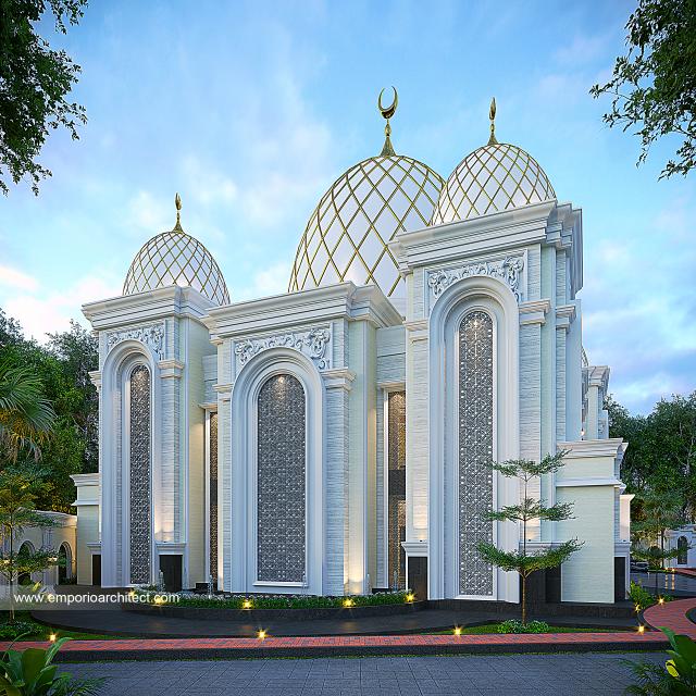 Gambar 3 Desain Masjid Grand Marina 1537 Style Klasik 2 Lantai di  Makassar