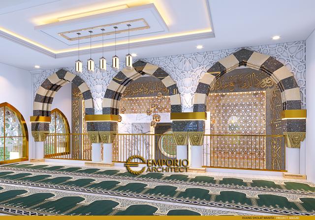 Desain Ruang Sholat Wanita Masjid Modern 2 Lantai di Sidoarjo, Jawa Timur