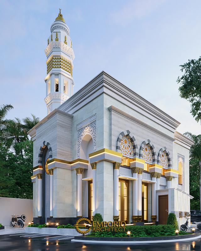 Desain Tampak Hook Masjid Modern 2 Lantai di Sidoarjo, Jawa Timur