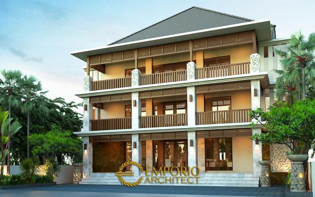 Gambar 1 Desain Mini Hotel Villa Bali 3 Lantai Bapak Anton di  Surabaya