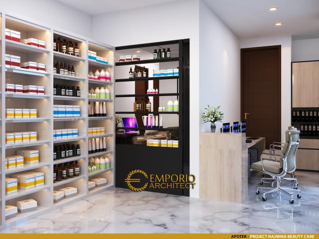 Desain Apotek Najmina Beauty Care Modern 2 Lantai di Blora, Jawa Tengah