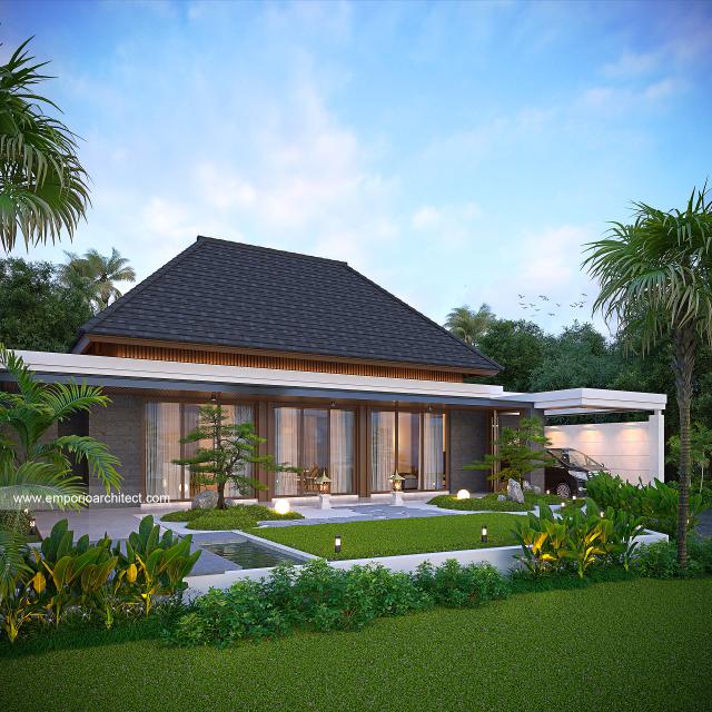 Gambar 1 Desain Paviliun Modern 1 Lantai Ibu LZ 1603 di  Tangerang