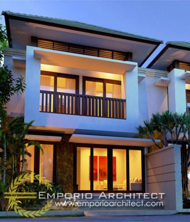 Desain Exterior 1 Perumahan Villa Bali 2 Lantai Bapak Anton di Solo