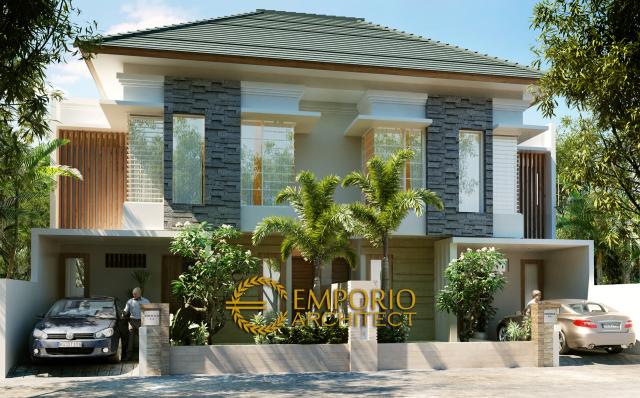 Desain Exterior 1 Perumahan Villa Bali 2 Lantai Bapak Taufan di Jawa Tengah