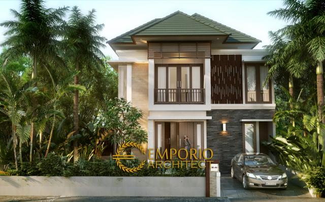 Desain Exterior 2 Perumahan Villa Bali 2 Lantai Bapak Taufan di Jawa Tengah