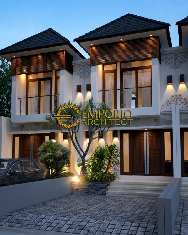 Desain Exterior Perumahan Villa Bali 2 Lantai Bapak Toga di Jakarta