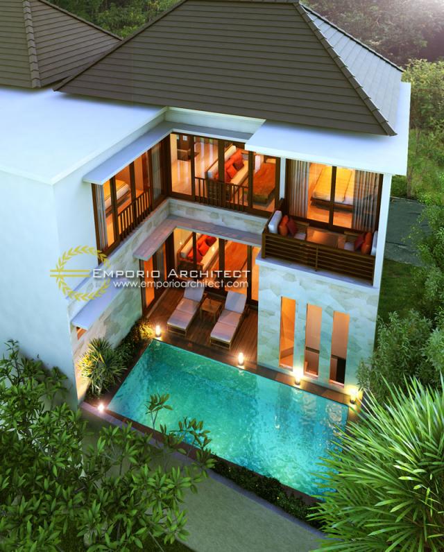 Desain Exterior 2 Perumahan Villa Bali 2 Lantai Bapak Elias di Yogyakarta