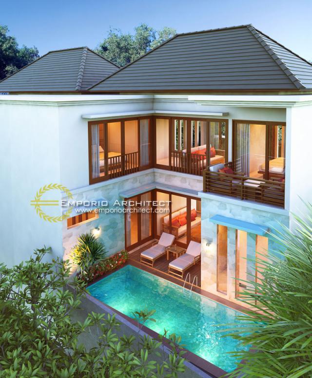 Desain Exterior 3 Perumahan Villa Bali 2 Lantai Bapak Elias di Yogyakarta