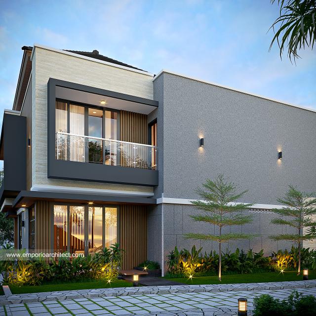 #facadedesign - Mr. HNK 1552 Type B Modern Cherry Field by Matahari Land Residence 2 Floors Design - Bandung - Code 31857