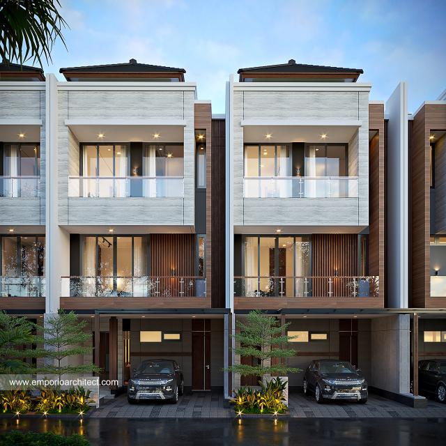 #housedesign - Mr. HNK 1553 Type C Modern Cherry Field by Matahari Land Residence 3 Floors Design - Bandung - Code 31837