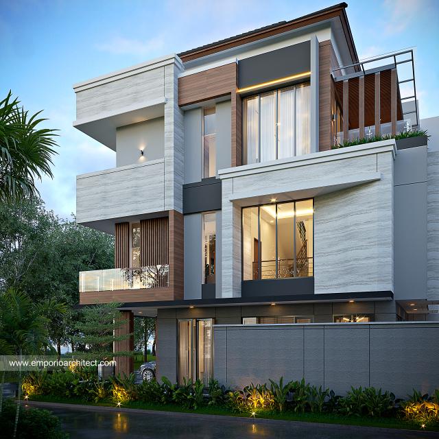 #housedesign - Mr. HNK 1553 Type C Modern Cherry Field by Matahari Land Residence 3 Floors Design - Bandung - Code 31839